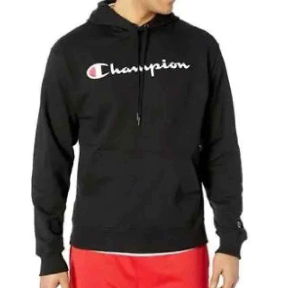 Champion Powerblend Graphic Pullover Hoodie Hooded Sweatshirt Long Sleeve S